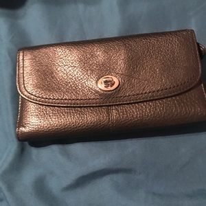 Black coach leather wallet